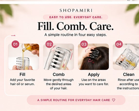 How to use hair oil applicator comb
