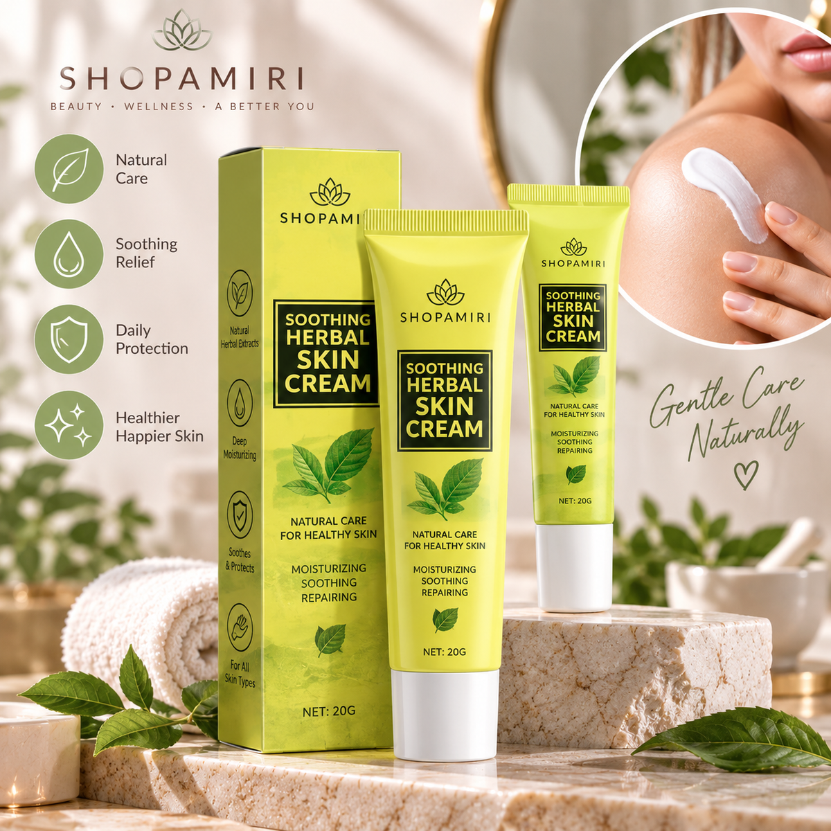SHOPAMIRI Herbal Skin Comfort Cream™ – Daily Moisturizing Care