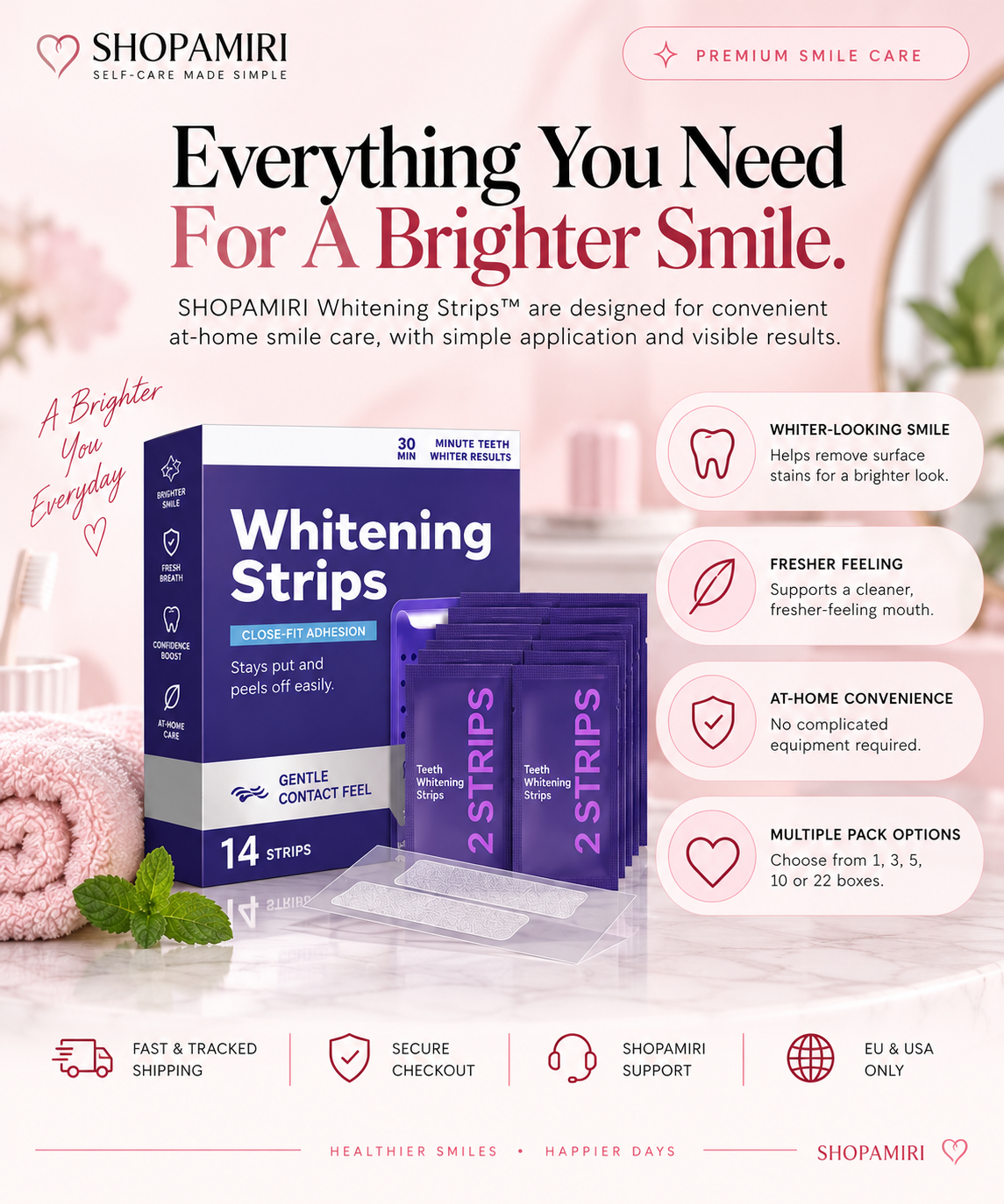 SHOPAMIRI Whitening Strips product details