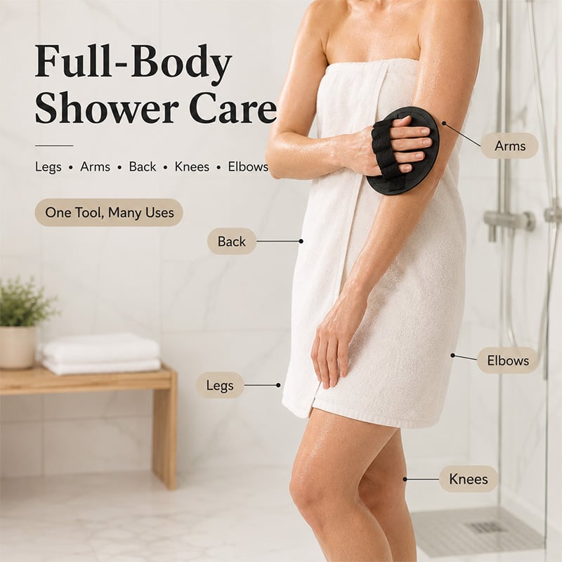Soft Rubber Exfoliating Shower Glove