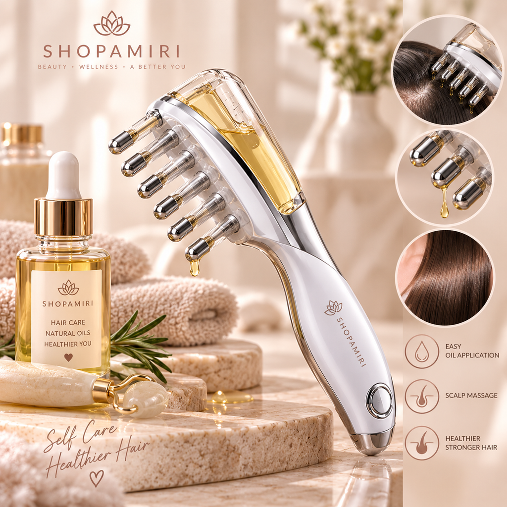 SHOPAMIRI Hair Oil Applicator Comb™ – Cuidados do Couro Cabeludo e do Cabelo